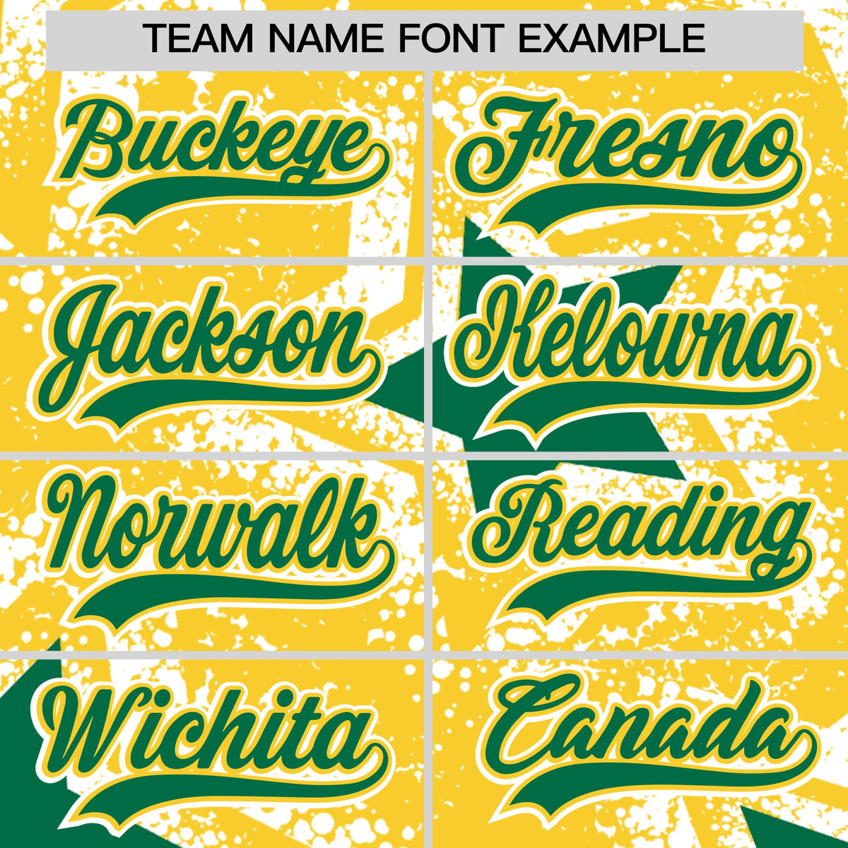 Custom Gold White Kelly Green Star Graffiti Team Baseball Jerseys With Custom Names, Numbers & Logos Lightweight Baseball Jersey| KXKSHOP