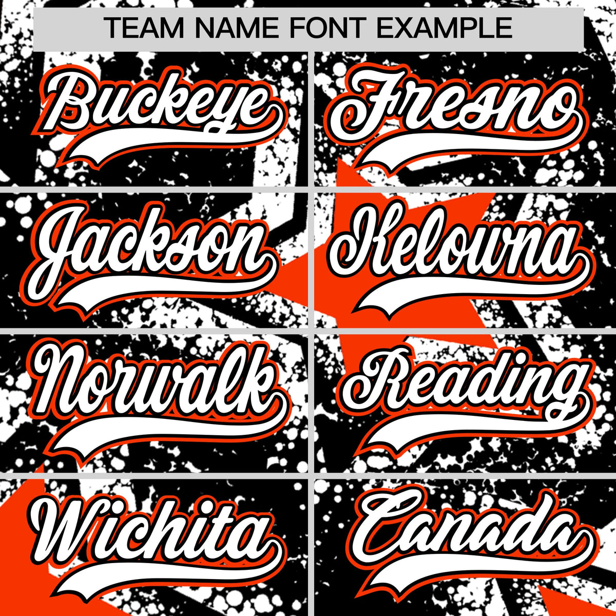 Custom Black White Orange Star Graffiti Team Baseball Jerseys With Custom Names, Numbers & Logos Lightweight Baseball Jersey| KXKSHOP
