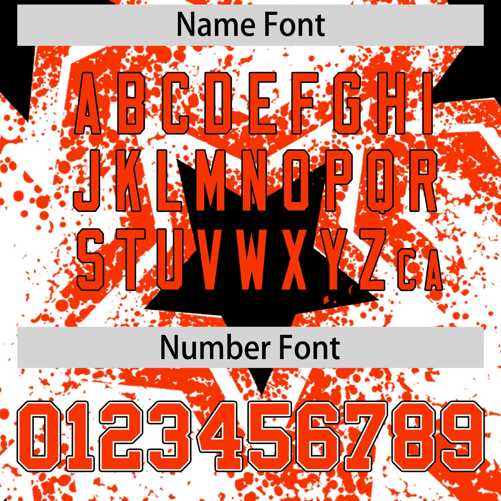 Custom White Black Orange Star Graffiti Team Baseball Jerseys With Custom Names, Numbers & Logos Lightweight Baseball Jersey| KXKSHOP