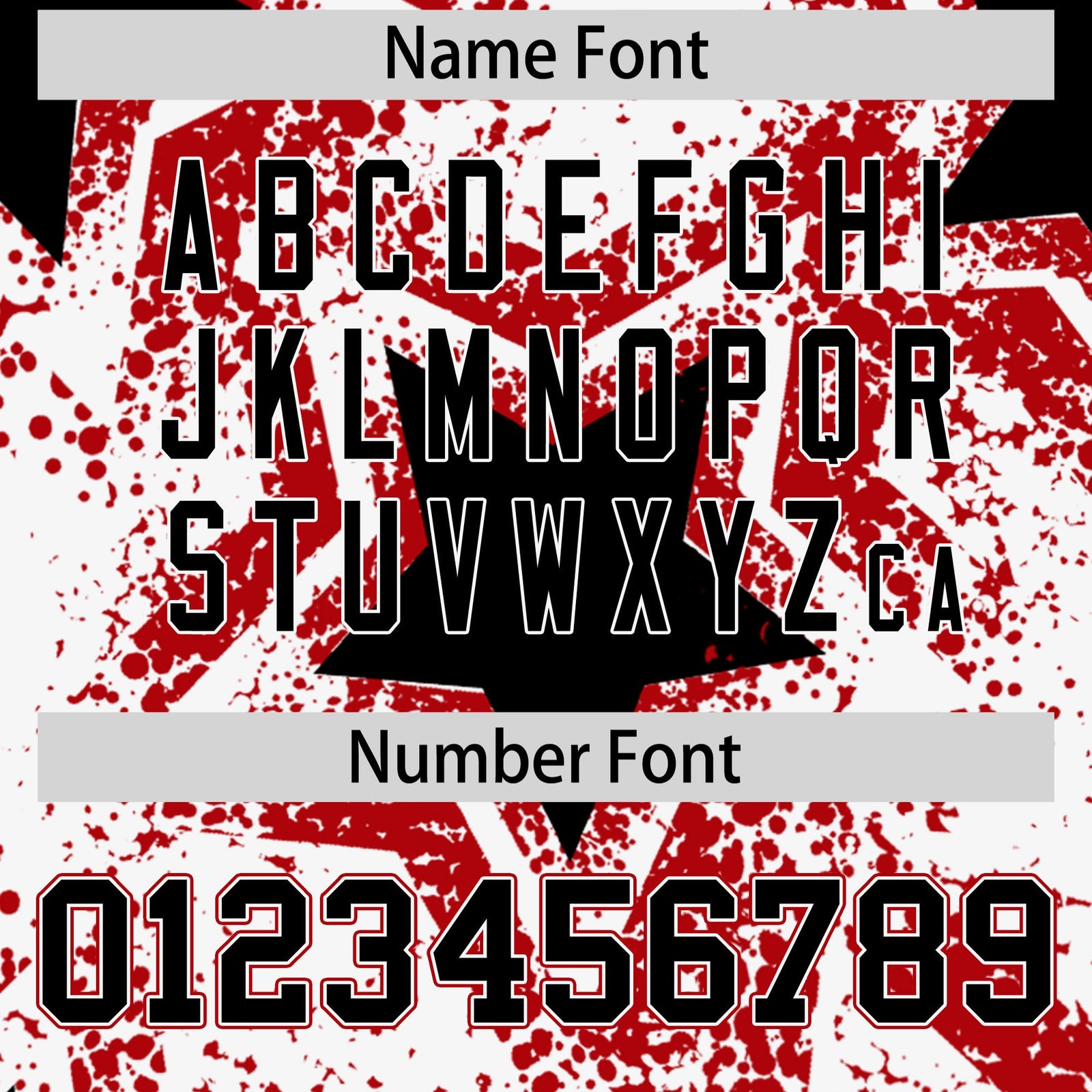 Custom White Black Red Star Graffiti Team Baseball Jerseys With Custom Names, Numbers & Logos Stretch Fabric Baseball Jersey| KXKSHOP