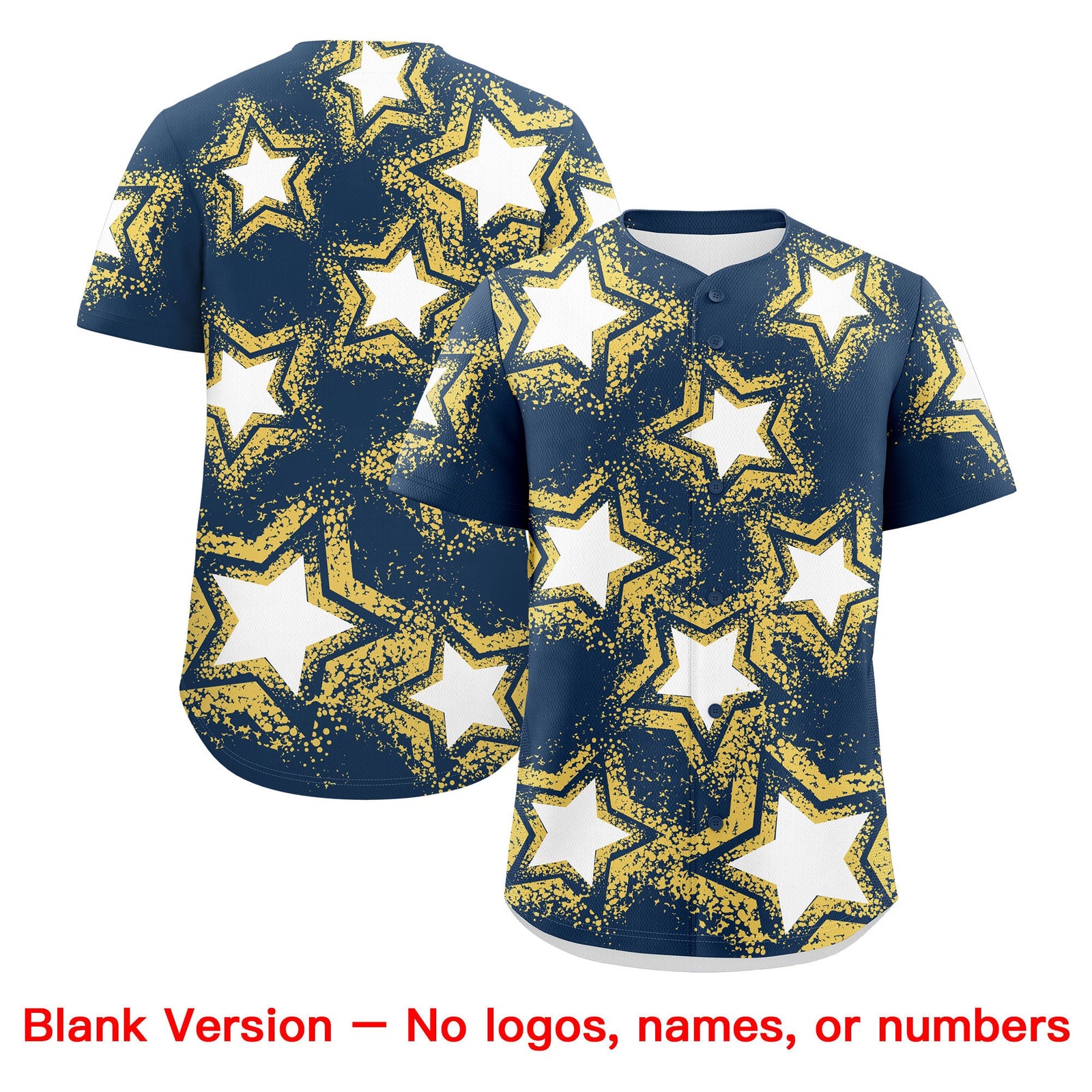 Custom Midnight Blue Khaki White Star Graffiti Team Baseball Jerseys With Custom Names, Numbers & Logos Lightweight Baseball Jersey| KXKSHOP