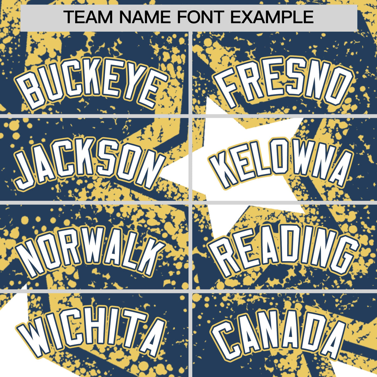 Custom Midnight Blue Khaki White Star Graffiti Team Baseball Jerseys With Custom Names, Numbers & Logos Lightweight Baseball Jersey| KXKSHOP