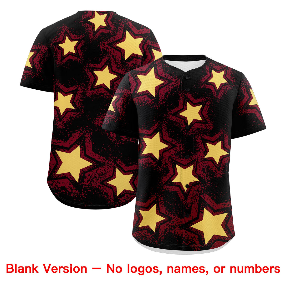 Custom Black Crimson Khaki Star Graffiti Team Baseball Jerseys With Custom Names, Numbers & Logos Lightweight Baseball Jersey| KXKSHOP