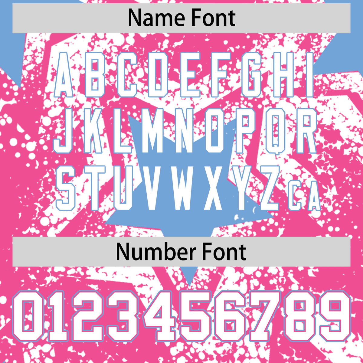 Custom Pink White Light Blue Star Graffiti Team Baseball Jerseys With Custom Names, Numbers & Logos Lightweight Baseball Jersey| KXKSHOP
