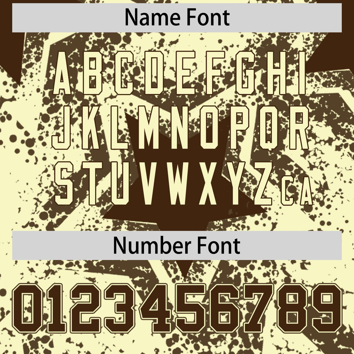 Custom Cream Light Brown Brown Star Graffiti Team Baseball Jerseys With Custom Names, Numbers & Logos Lightweight Baseball Jersey| KXKSHOP