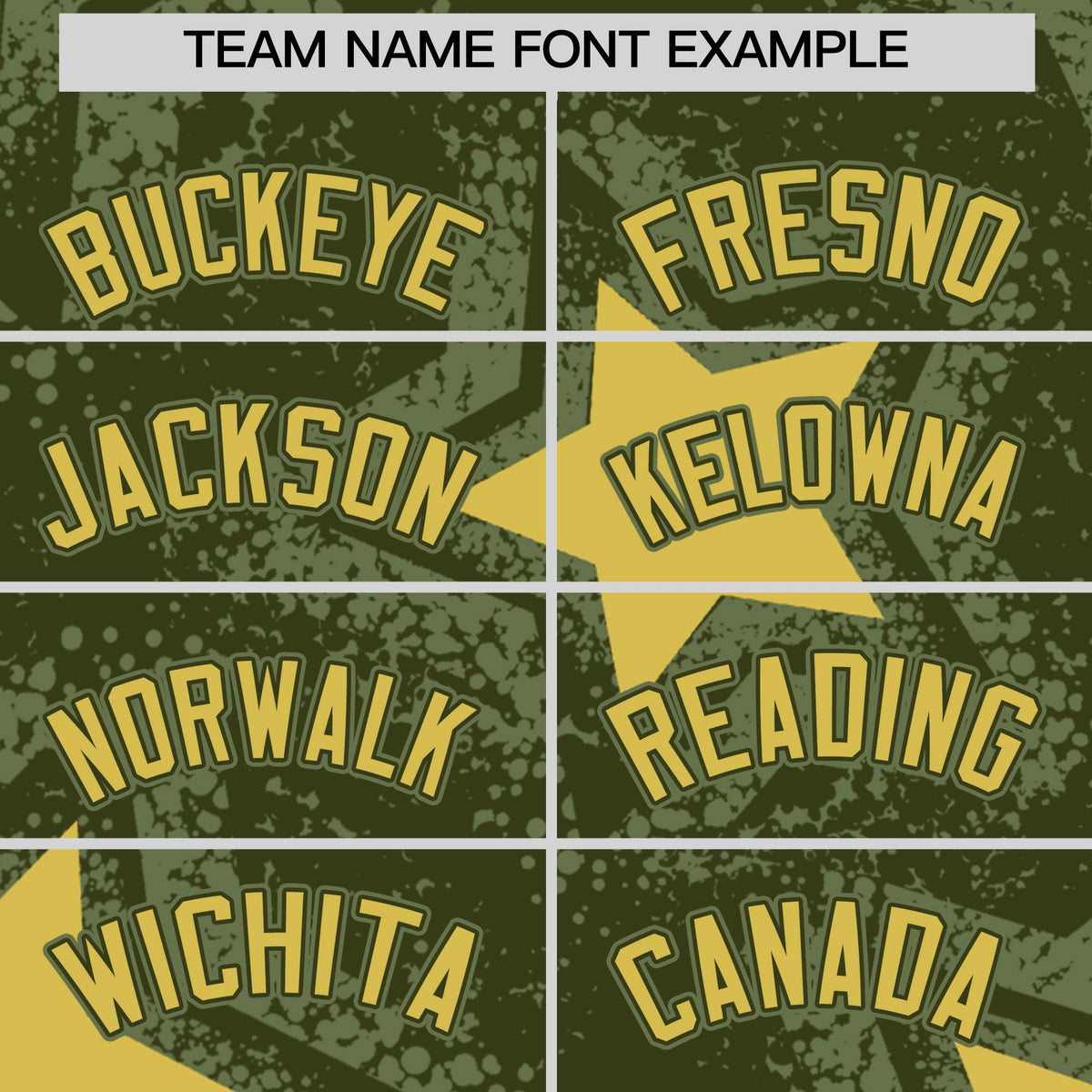 Custom Olive Khaki Star Graffiti Team Baseball Jerseys With Custom Names, Numbers & Logos Stretch Fabric Baseball Jersey| KXKSHOP