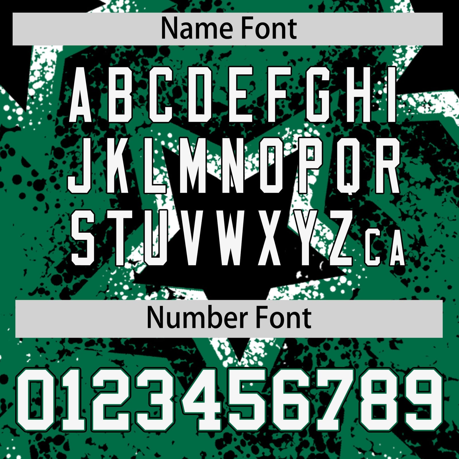 Custom Kelly Green White Black Star Graffiti Team Baseball Jerseys With Custom Names, Numbers & Logos Stretch Fabric Baseball Jersey| KXKSHOP