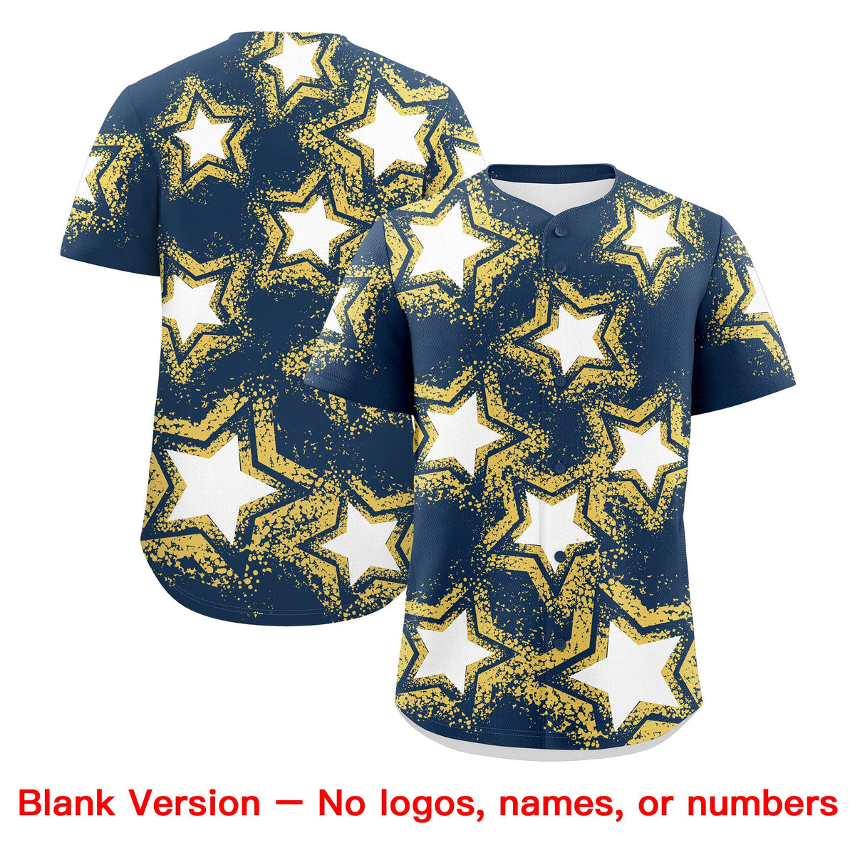 Custom Midnight Blue Khaki White Star Graffiti Team Baseball Jerseys With Custom Names, Numbers & Logos Lightweight Baseball Jersey| KXKSHOP