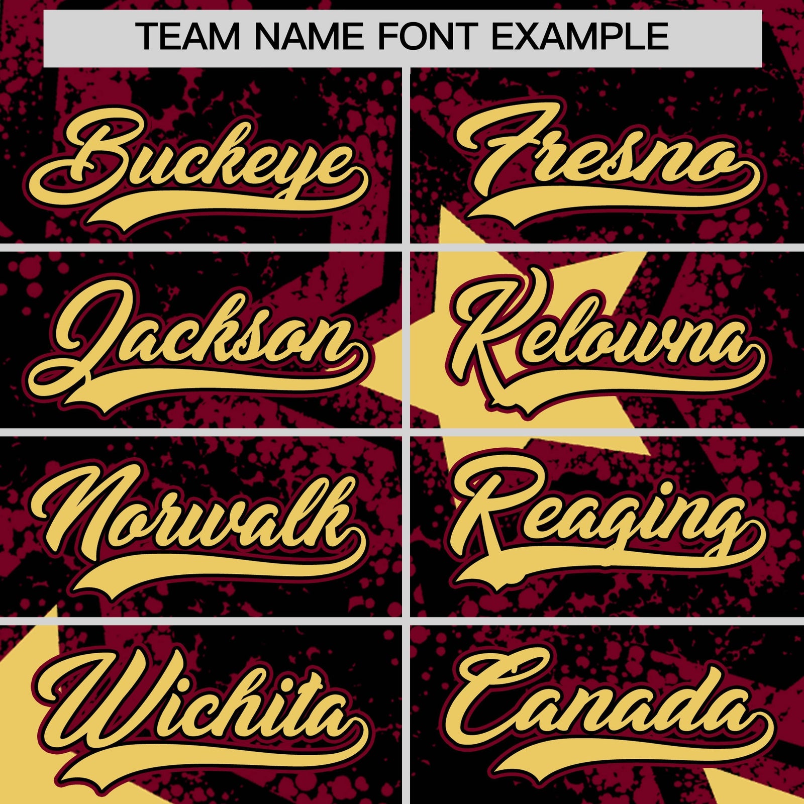 Custom Black Crimson Khaki Star Graffiti Team Baseball Jerseys With Custom Names, Numbers & Logos Lightweight Baseball Jersey| KXKSHOP