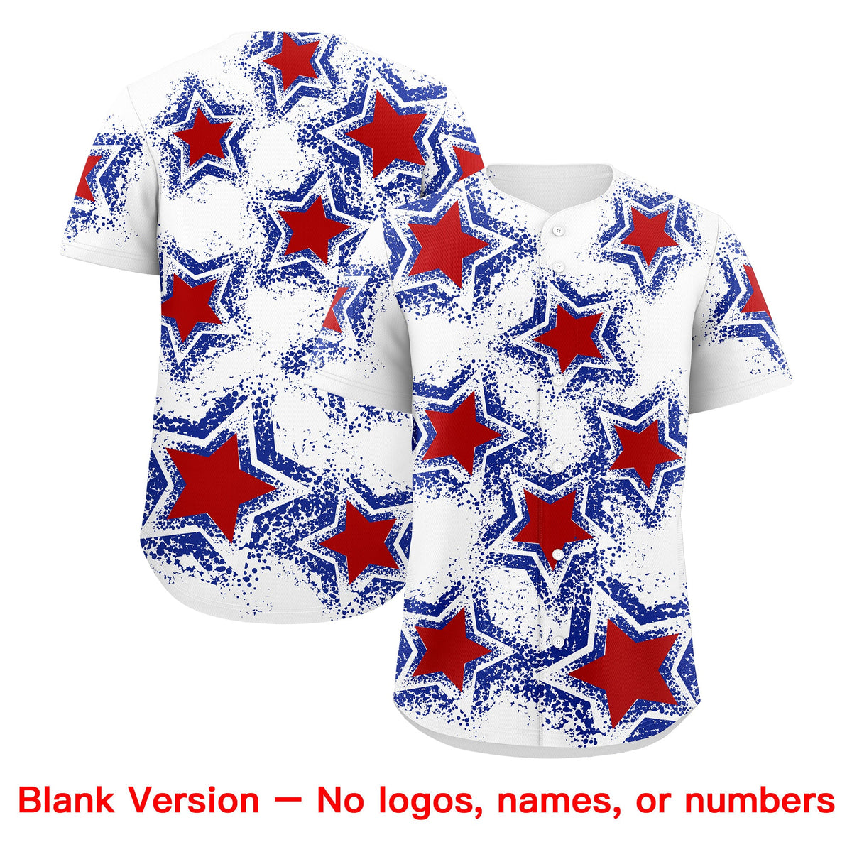 Custom Black Royal Blue Red Star Graffiti Team Baseball Jerseys With Custom Names, Numbers & Logos Lightweight Baseball Jersey| KXKSHOP