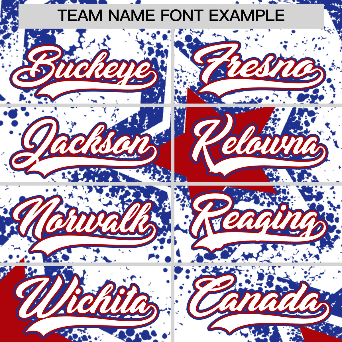 Custom Black Royal Blue Red Star Graffiti Team Baseball Jerseys With Custom Names, Numbers & Logos Lightweight Baseball Jersey| KXKSHOP