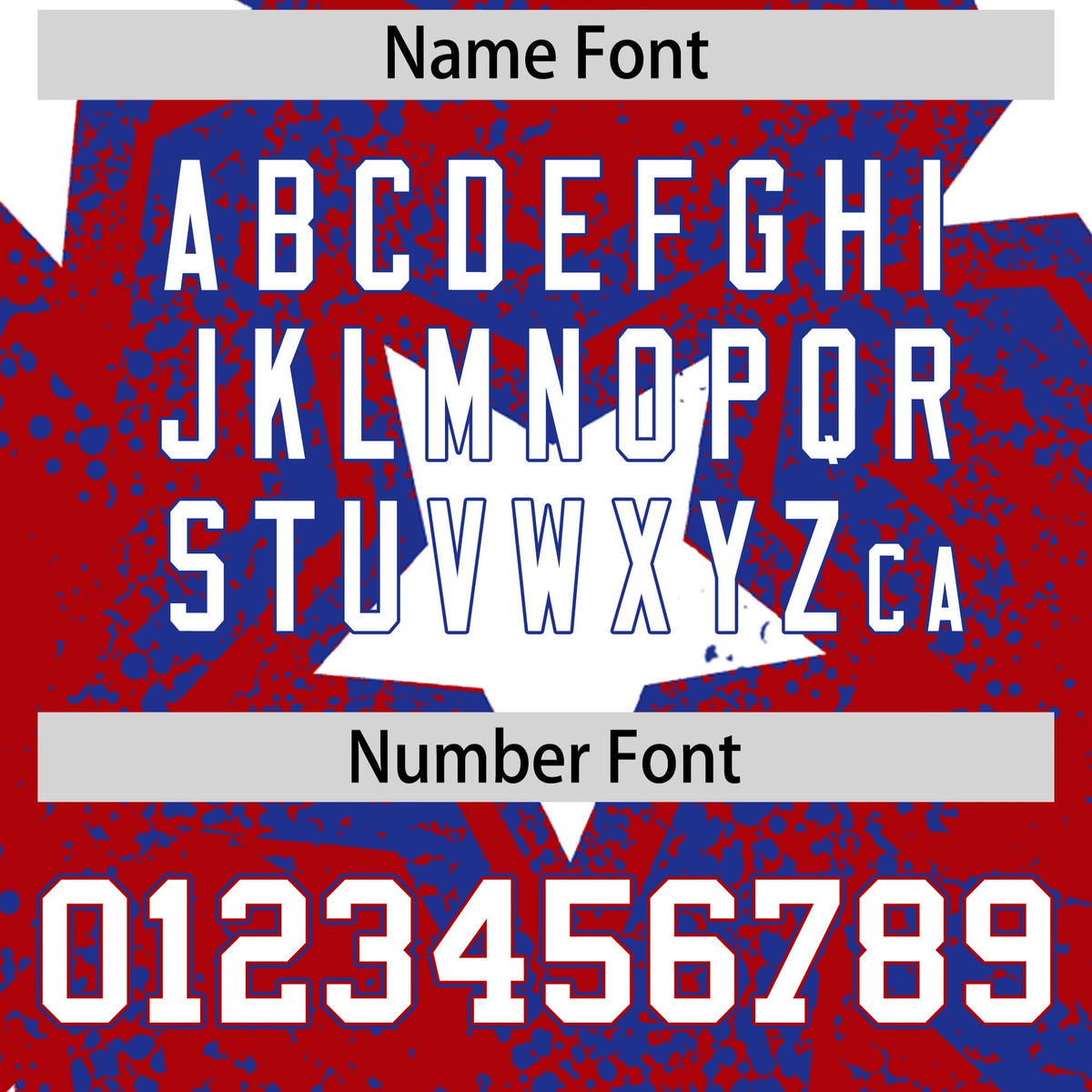 Custom Red Royal Blue White Star Graffiti Team Baseball Jerseys With Custom Names, Numbers & Logos Lightweight Baseball Jersey| KXKSHOP