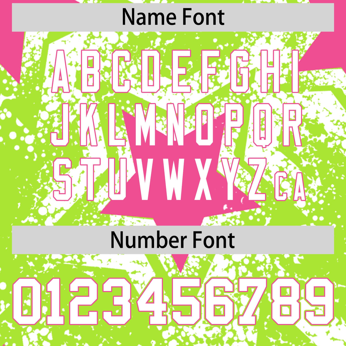 Custom Neon Green White Pink Star Graffiti Team Baseball Jerseys With Custom Names, Numbers & Logos Stretch Fabric Baseball Jersey| KXKSHOP
