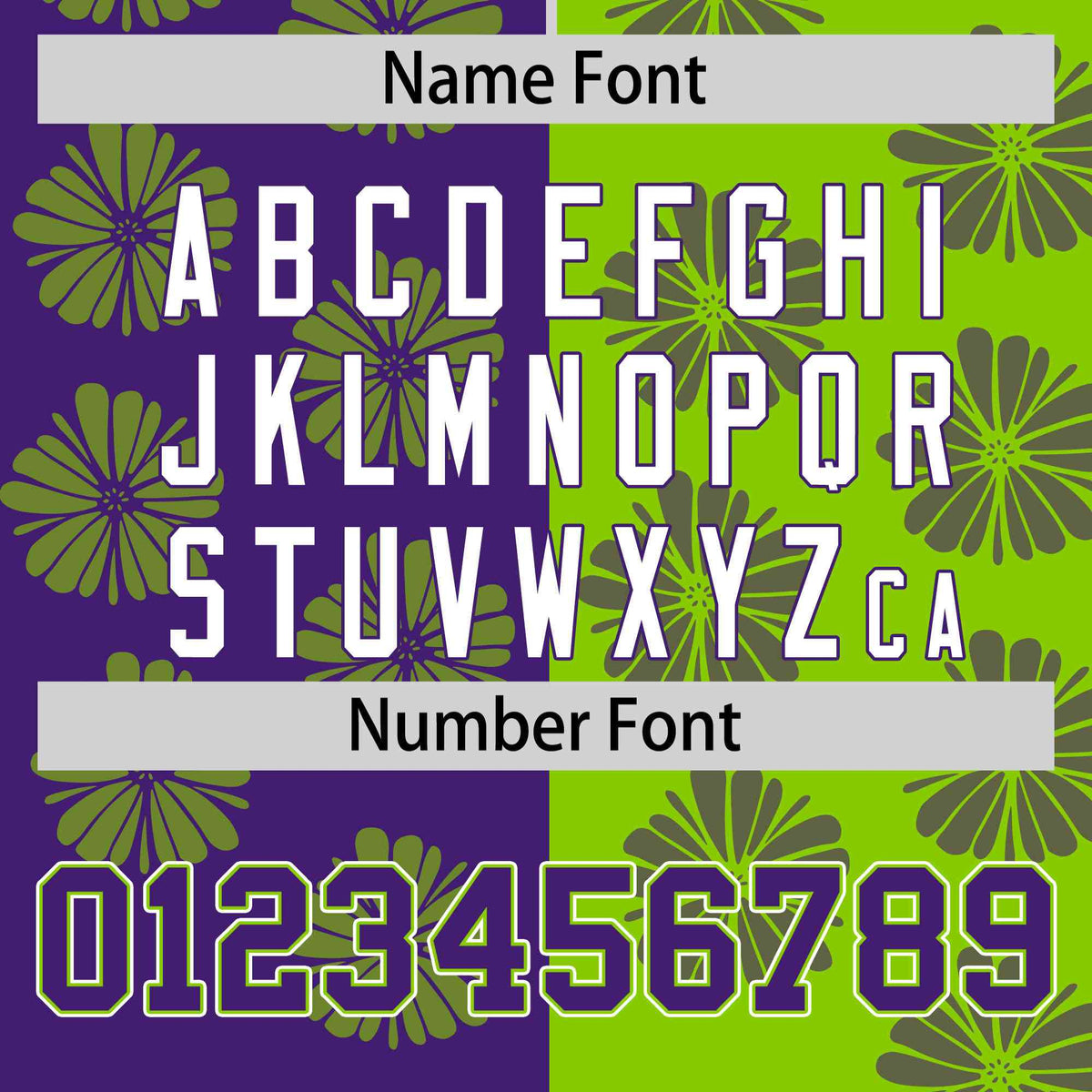 Custom Purple Neon Green Split Fashion Flower Graffiti Pattern Authentic Baseball Jersey