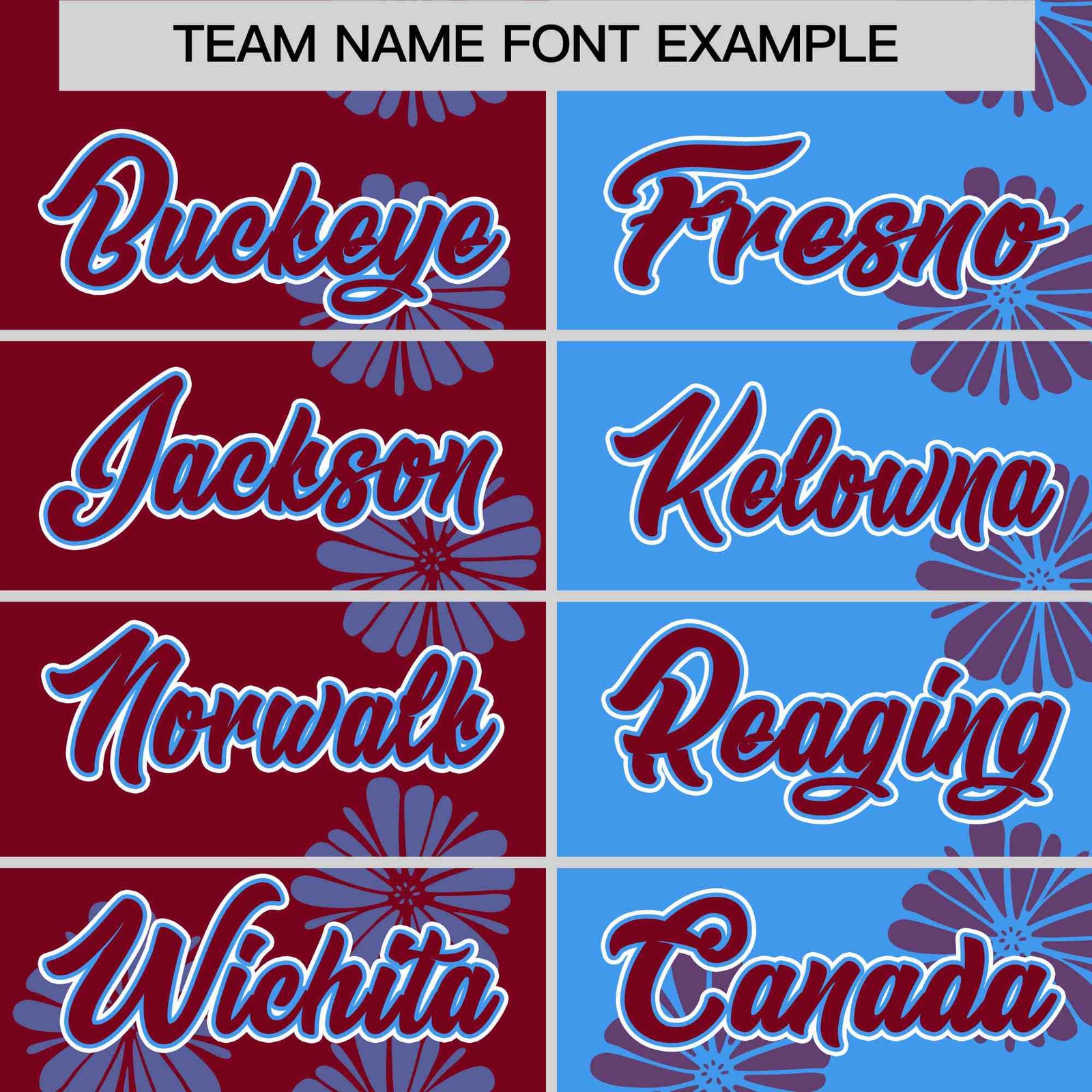 Custom Crimson Powder Blue Split Fashion Flower Graffiti Pattern Authentic Baseball Jersey