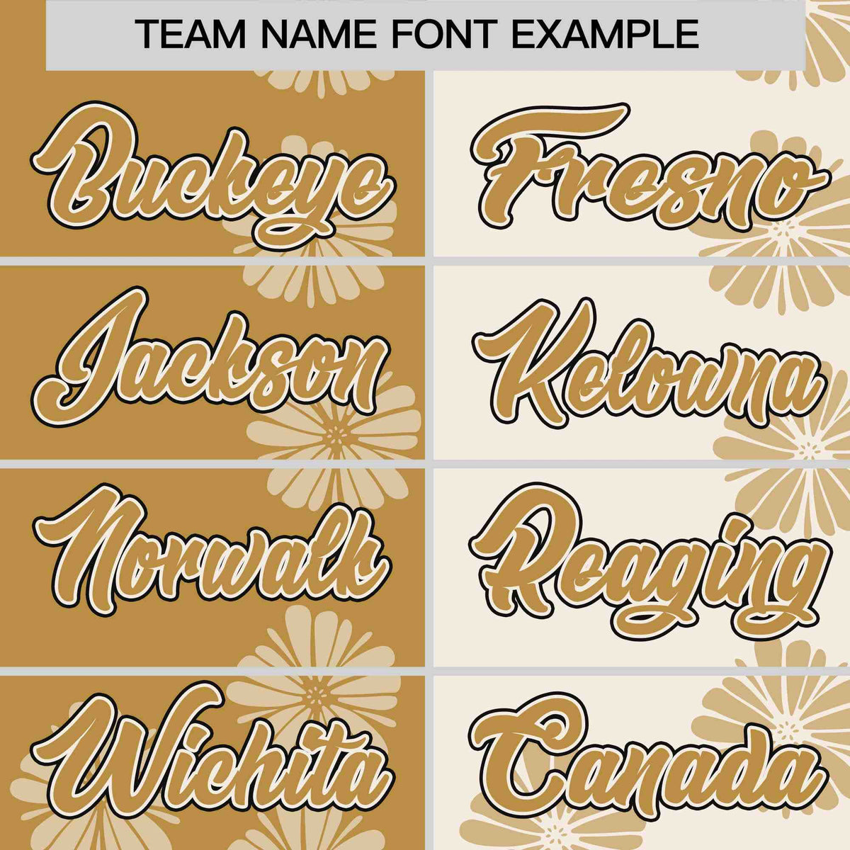Custom Old Gold Cream Split Fashion Flower Graffiti Pattern Authentic Baseball Jersey