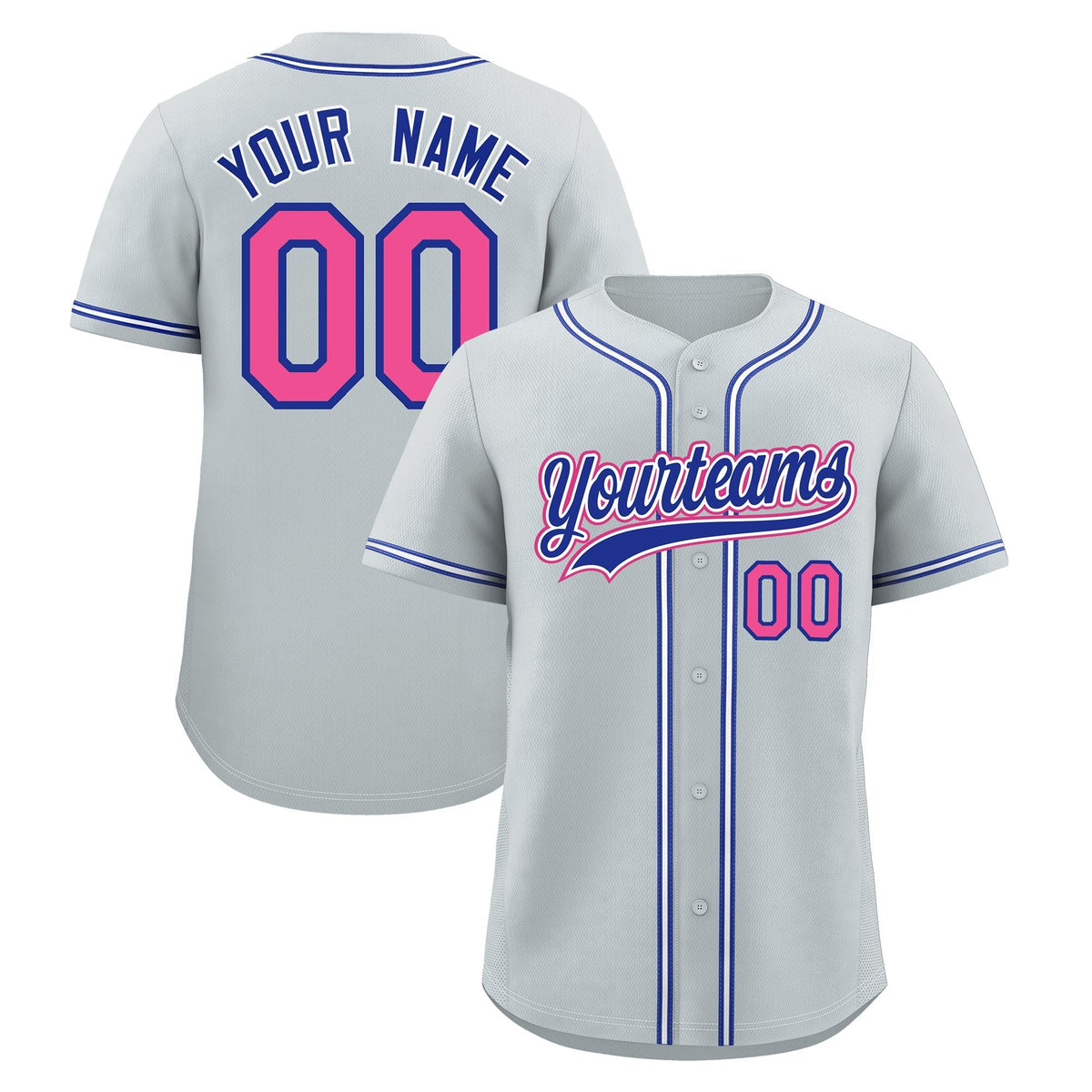 Custom Silver Classic Style Stitched Sports Uniform Personalized For Teams Lightweight Baseball Jersey| KXKSHOP