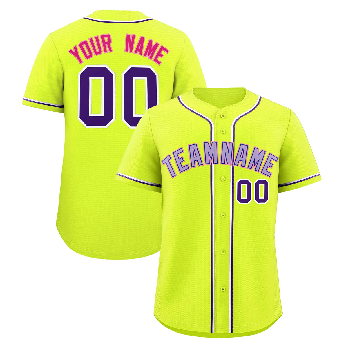 Custom Fluorescent Green Classic Style Stitched Sports Uniform Personalized For Teams Lightweight Baseball Jersey| KXKSHOP