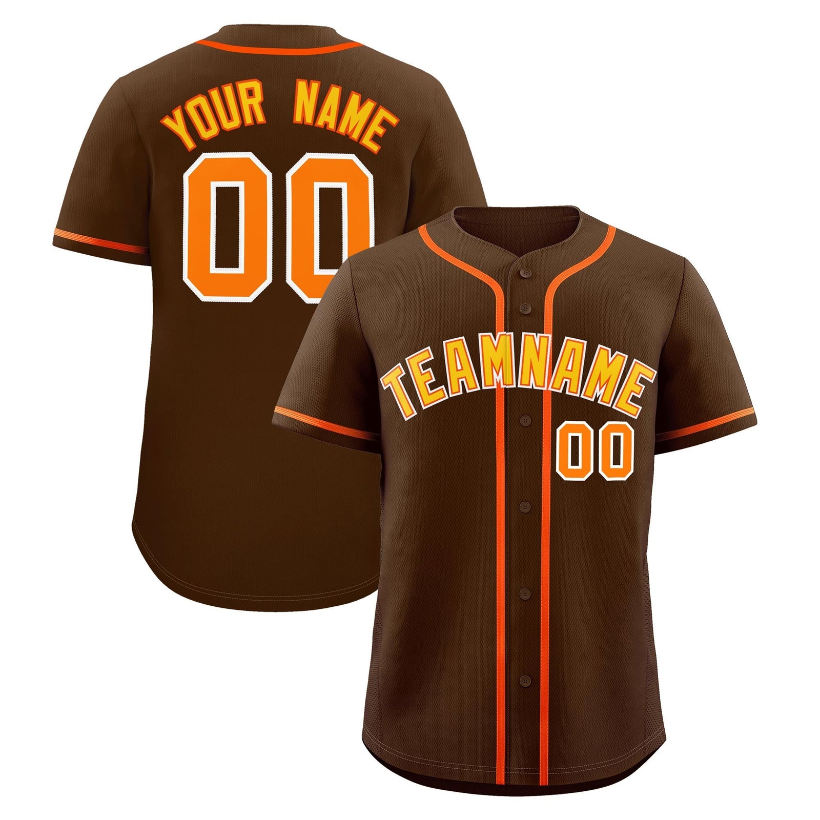 Custom Brown Classic Style Stitched Sports Uniform Personalized For Teams Lightweight Baseball Jersey| KXKSHOP