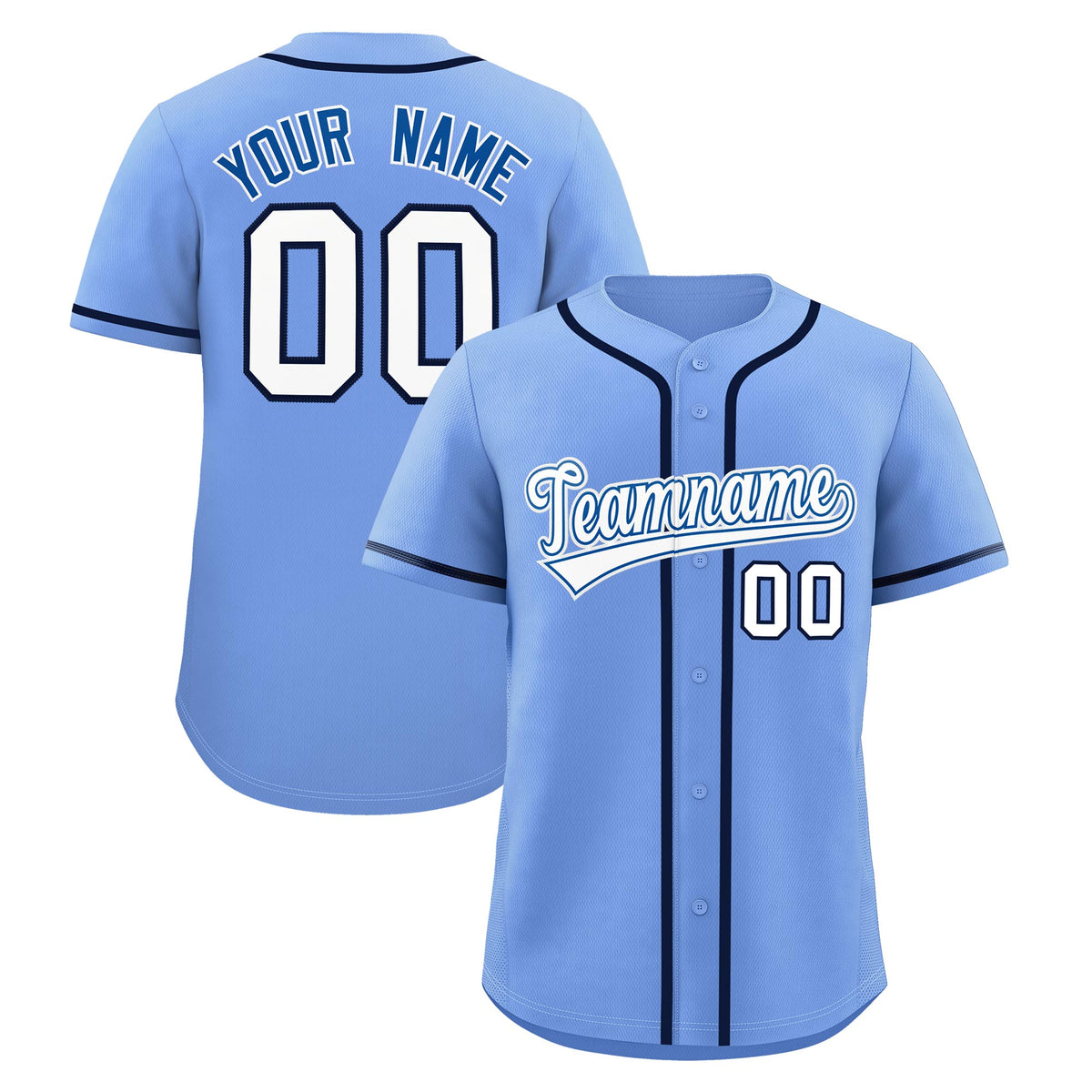 Custom Light Blue Classic Style Stitched Sports Uniform Personalized For Teams Quick Dry Baseball Jersey| KXKSHOP