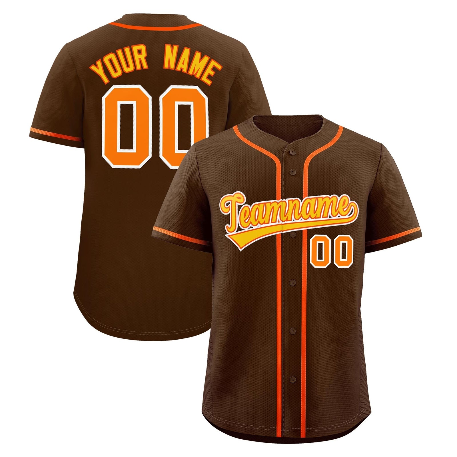 Custom Brown Classic Style Stitched Sports Uniform Personalized For Teams Lightweight Baseball Jersey| KXKSHOP