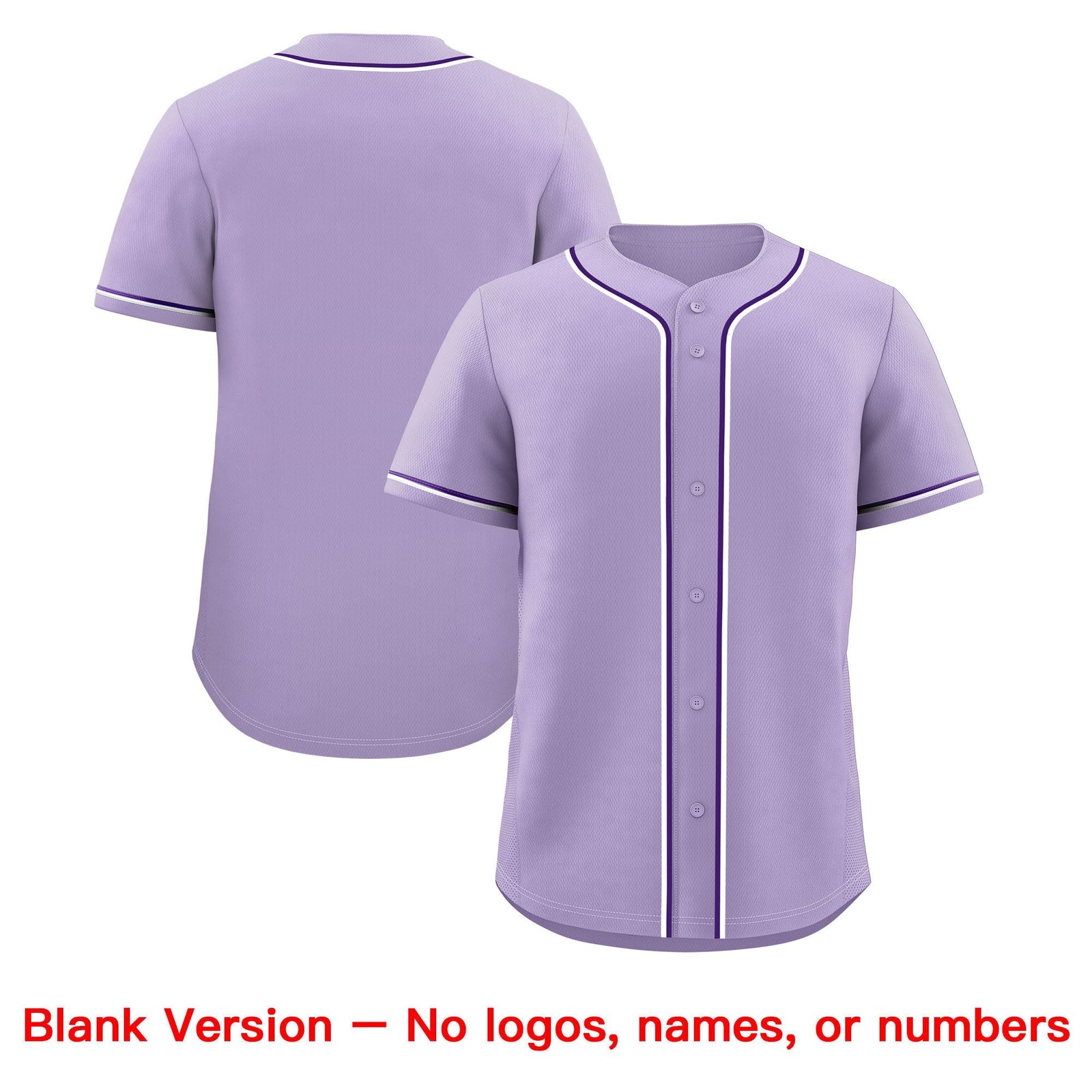 Custom Light Purple Classic Style Stitched Sports Uniform Personalized For Teams Lightweight Baseball Jersey| KXKSHOP