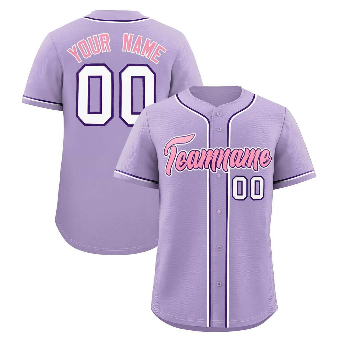 Custom Light Purple Classic Style Stitched Sports Uniform Personalized For Teams Lightweight Baseball Jersey| KXKSHOP