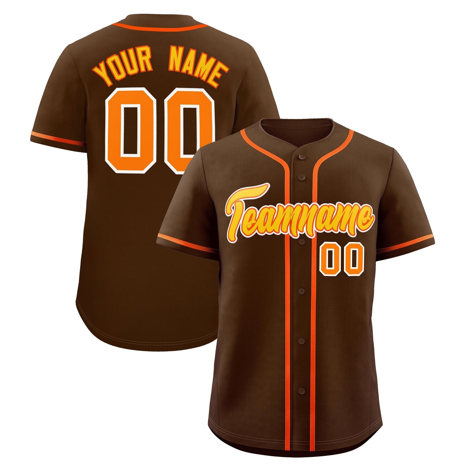 Custom Brown Classic Style Stitched Sports Uniform Personalized For Teams Lightweight Baseball Jersey| KXKSHOP