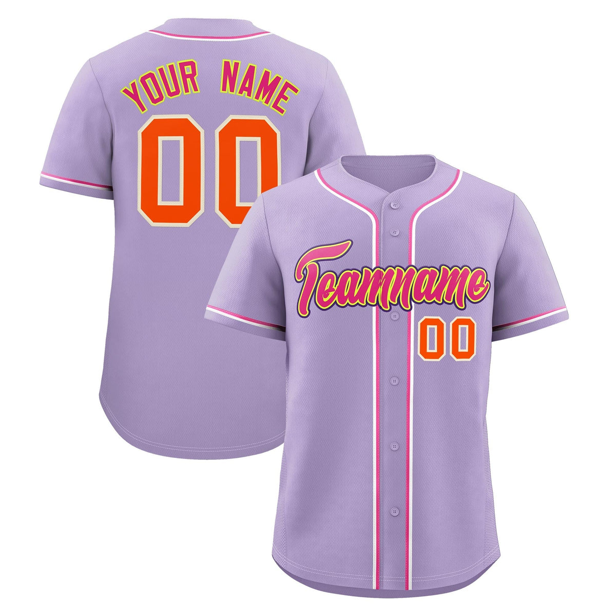 Custom Light Purple Classic Style Stitched Sports Uniform Personalized For Teams Lightweight Baseball Jersey| KXKSHOP