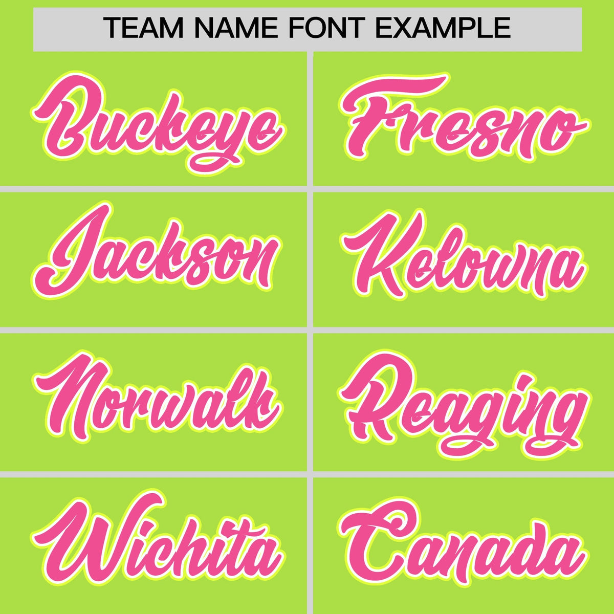 Custom Neon Green Classic Style Stitched Sports Uniform Personalized For Teams Quick Dry Baseball Jersey| KXKSHOP