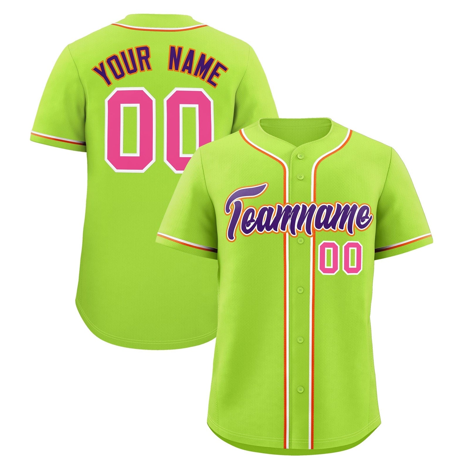 Custom Neon Green Classic Style Stitched Sports Uniform Personalized For Teams Lightweight Baseball Jersey| KXKSHOP