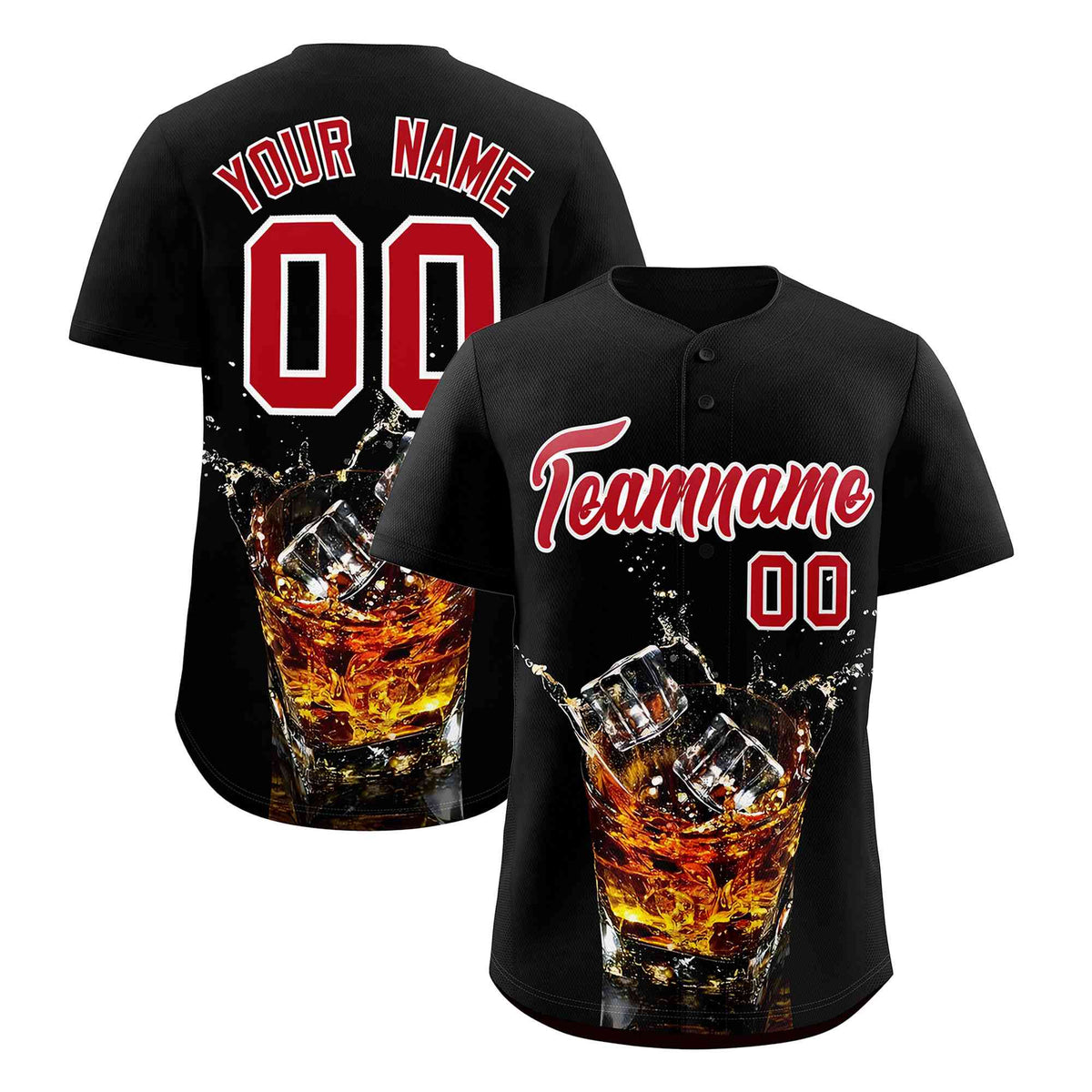 Custom Black National Beer Day Personalized Beer Pattern Baseball Jersey | Suitable For Groups Or Parties | KXKSHOP