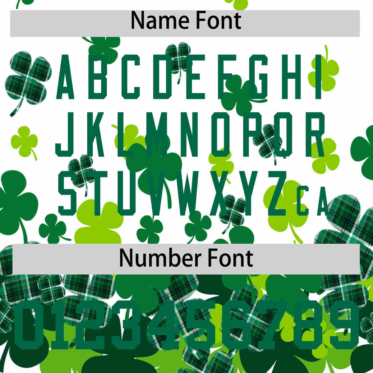 Custom White Green St.Patrick's Day Personalized Four Leaf Clover Pattern Baseball Jersey| KXKSHOP