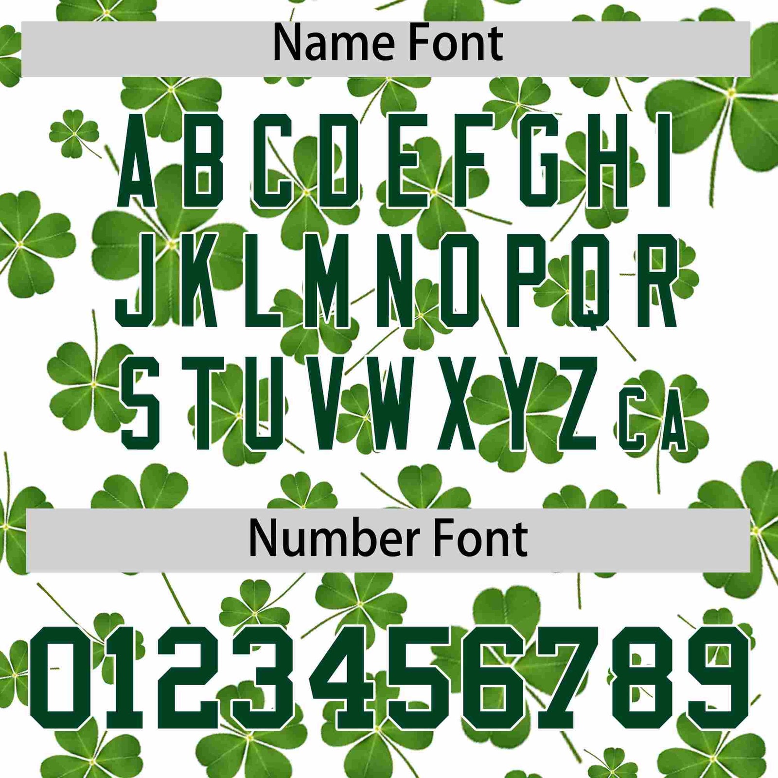 Custom White Green St.Patrick's Day Personalized Four Leaf Clover Pattern Baseball Jersey| KXKSHOP
