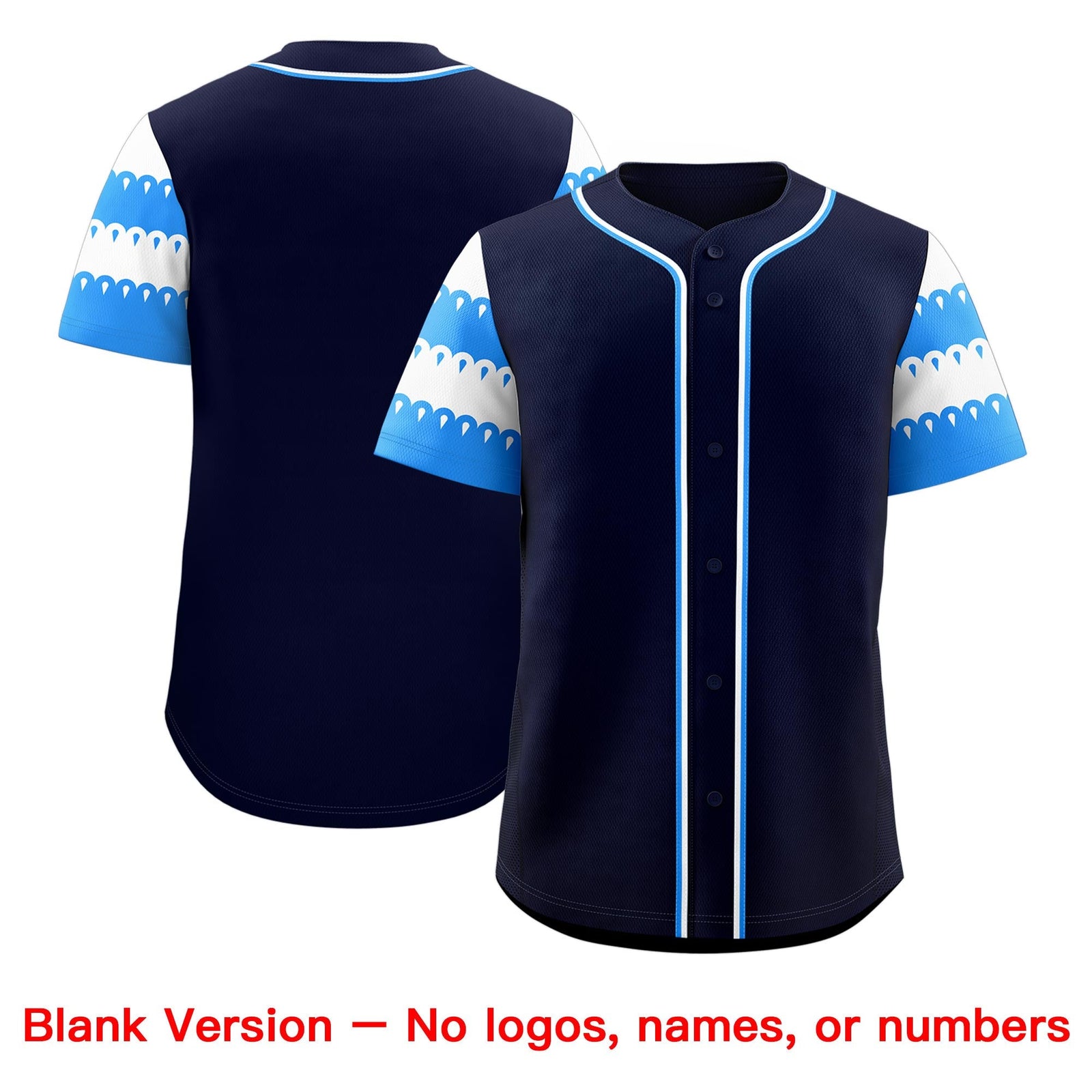 Custom Black Powder Blue White Sleeve Flag Lace Baseball Jersey | Sublimation Printed & Embroidery,Add Name and Numbern,Perfect for Teams | KXKSHOP