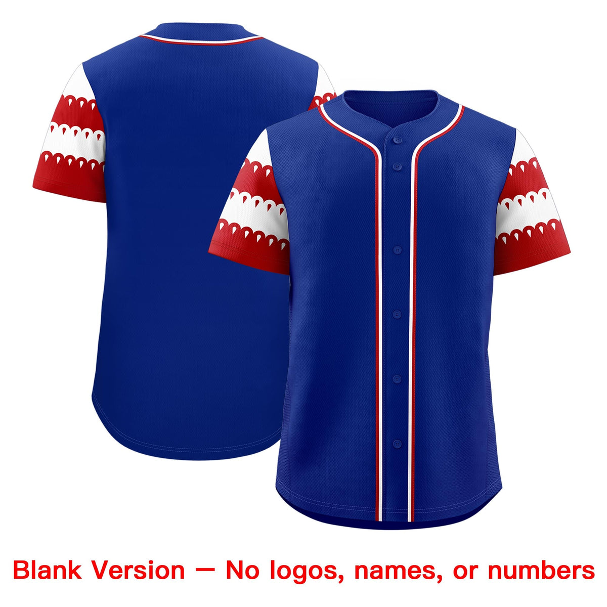 Custom Royal Red White Sleeve Flag Lace Baseball Jersey | Sublimation Printed &amp; Embroidery,Add Name and Numbern,Perfect for Teams | KXKSHOP