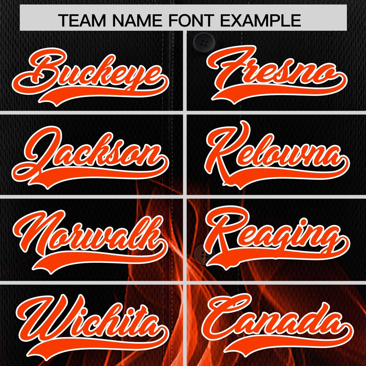 Custom Black Orange White Flame Graffiti Pattern Personalization Baseball Jersey| KXKSHOP