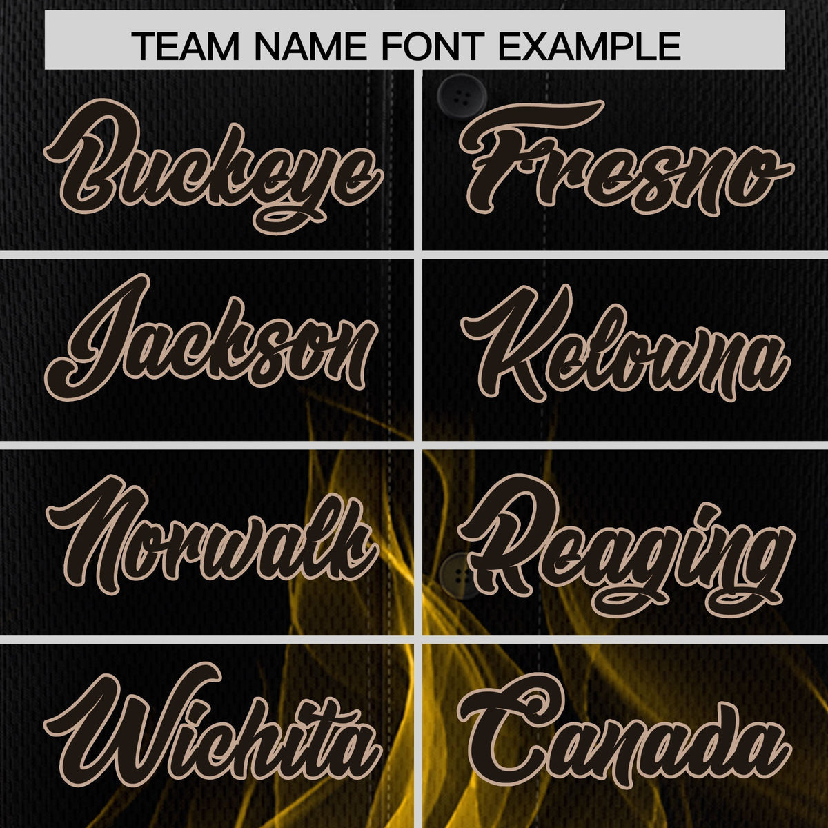 Custom Black Yellow White Flame Graffiti Pattern Personalization Baseball Jersey| KXKSHOP