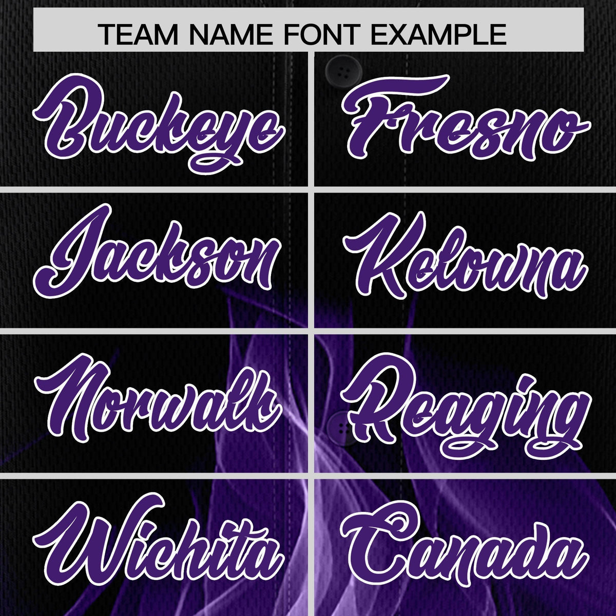 Custom Black Purple White Flame Graffiti Pattern Personalization Baseball Jersey| KXKSHOP