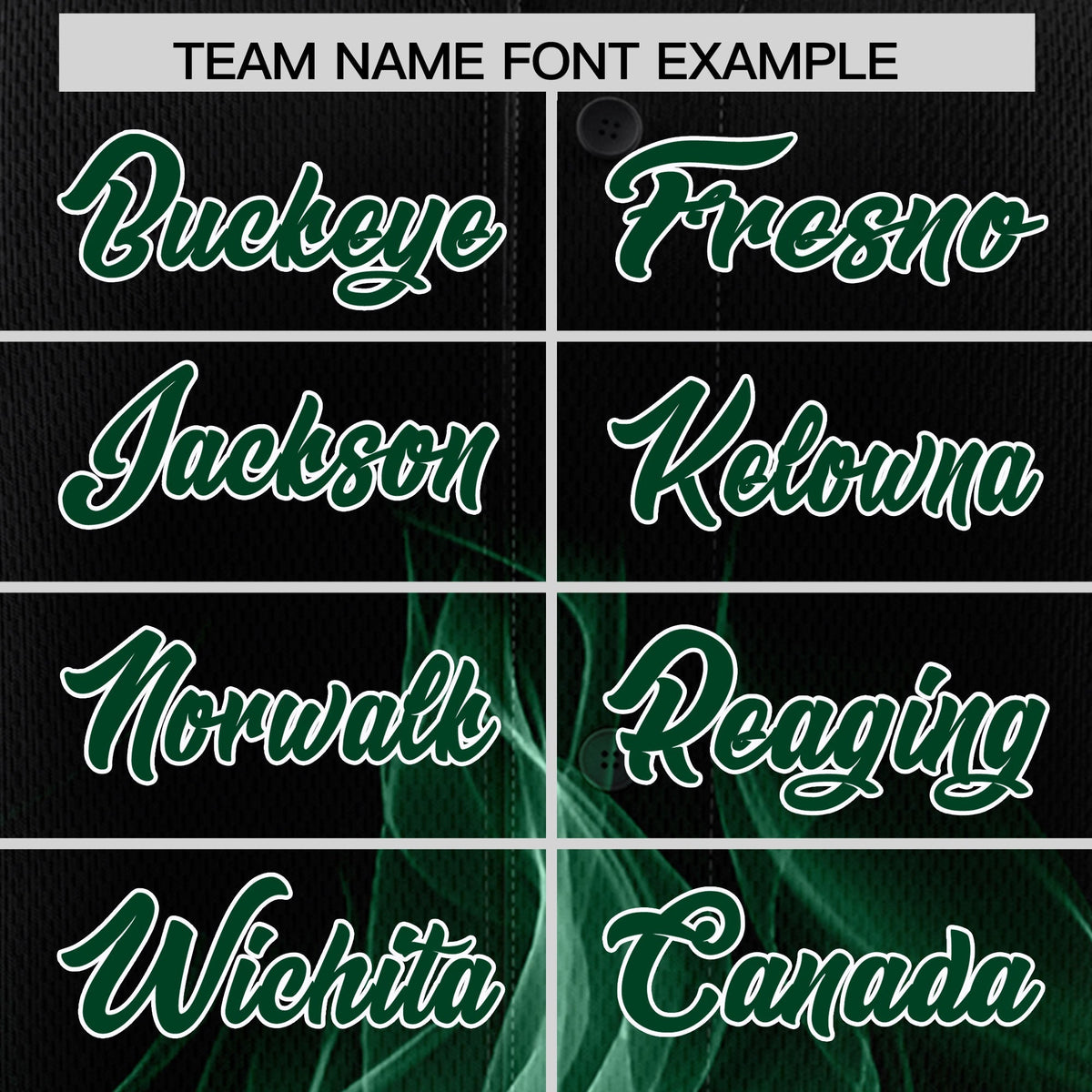 Custom Black Green White Flame Graffiti Pattern Personalization Baseball Jersey| KXKSHOP