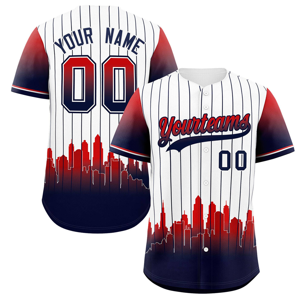 Custom White Boston City Silhouette Authentic Baseball Jersey