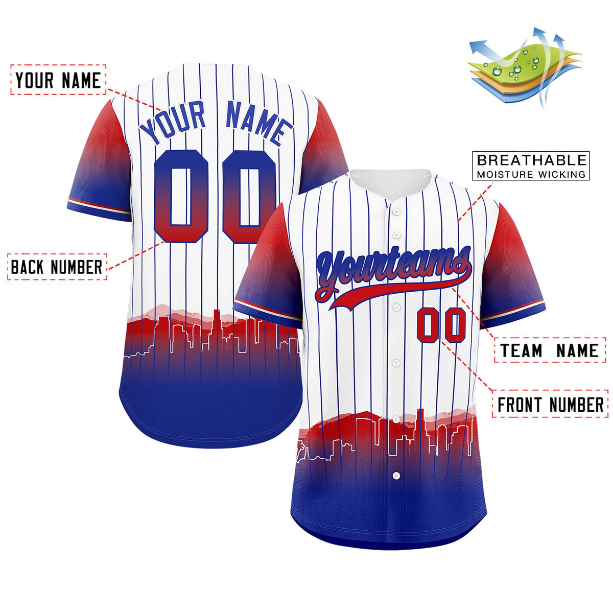 Custom White Los Angeles City Silhouette Authentic Baseball Jersey