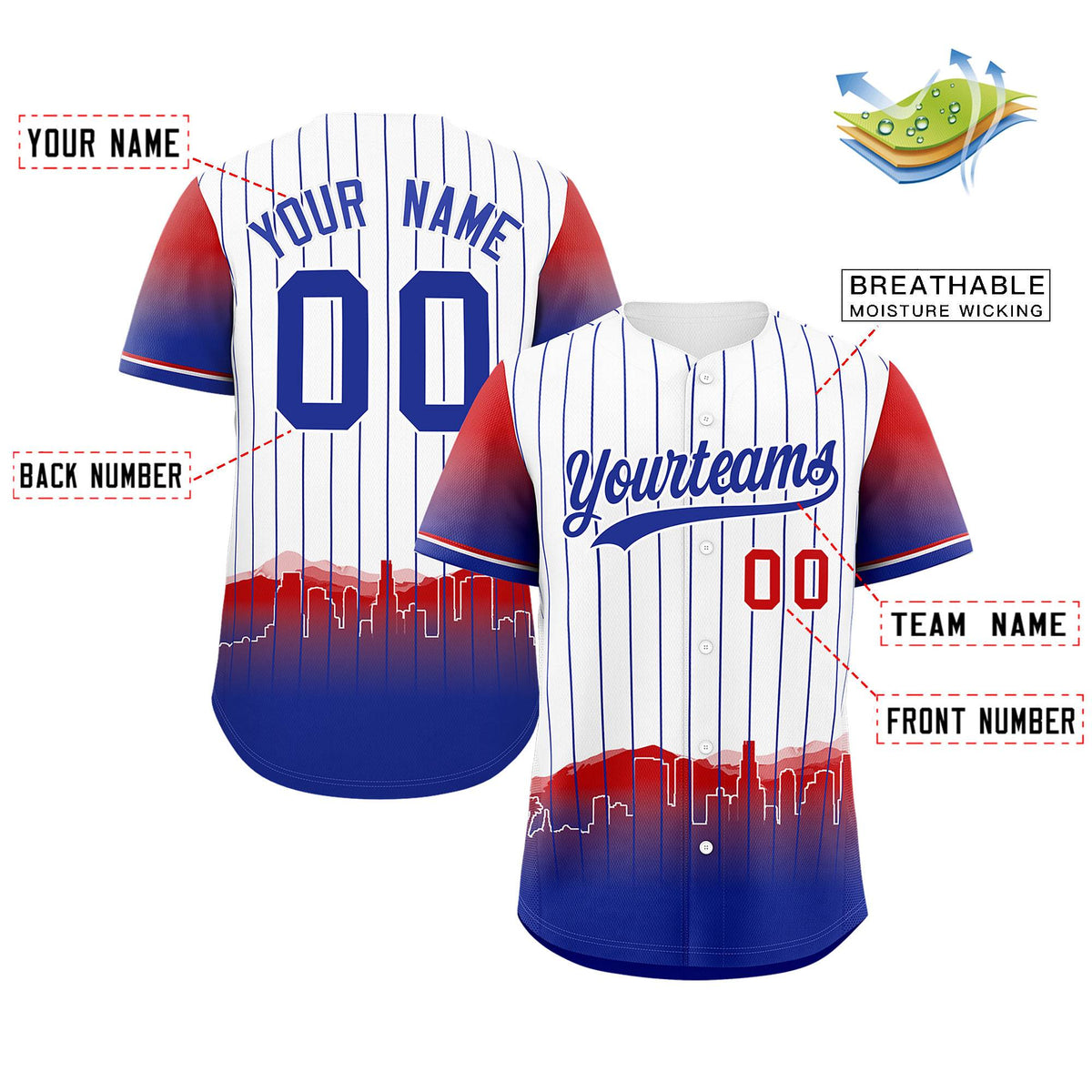 Custom White Los Angeles City Silhouette Authentic Baseball Jersey