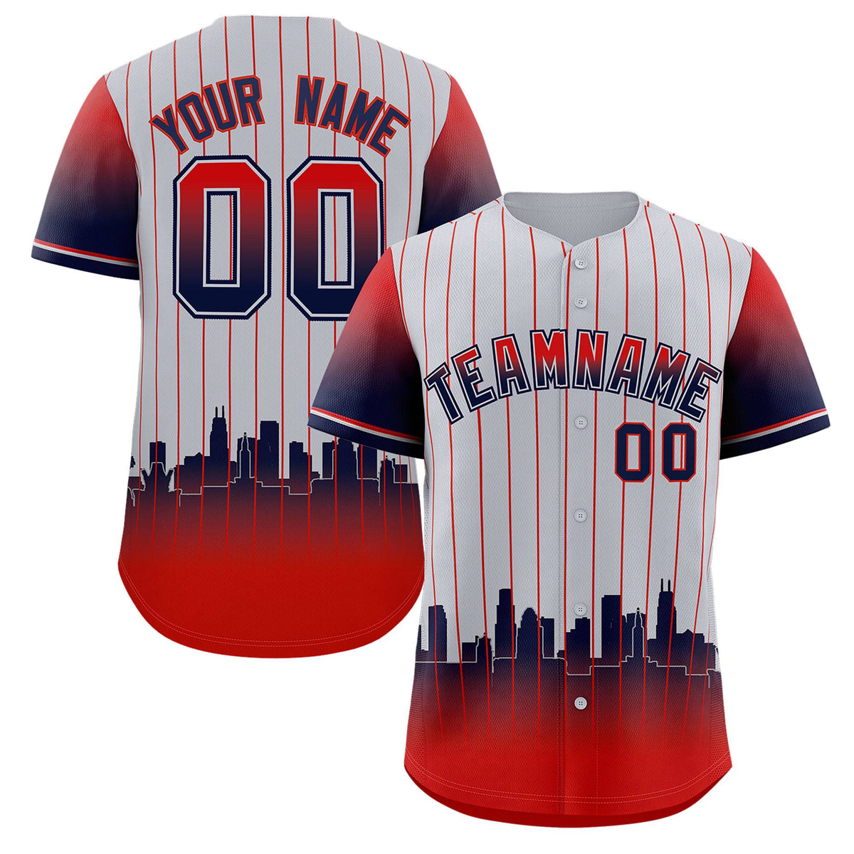 Custom Gray Los Angeles City Silhouette Authentic Baseball Jersey