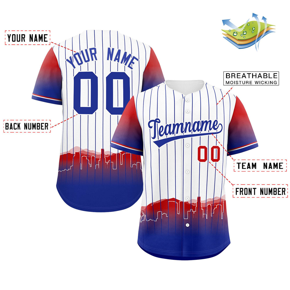 Custom White Los Angeles City Silhouette Authentic Baseball Jersey