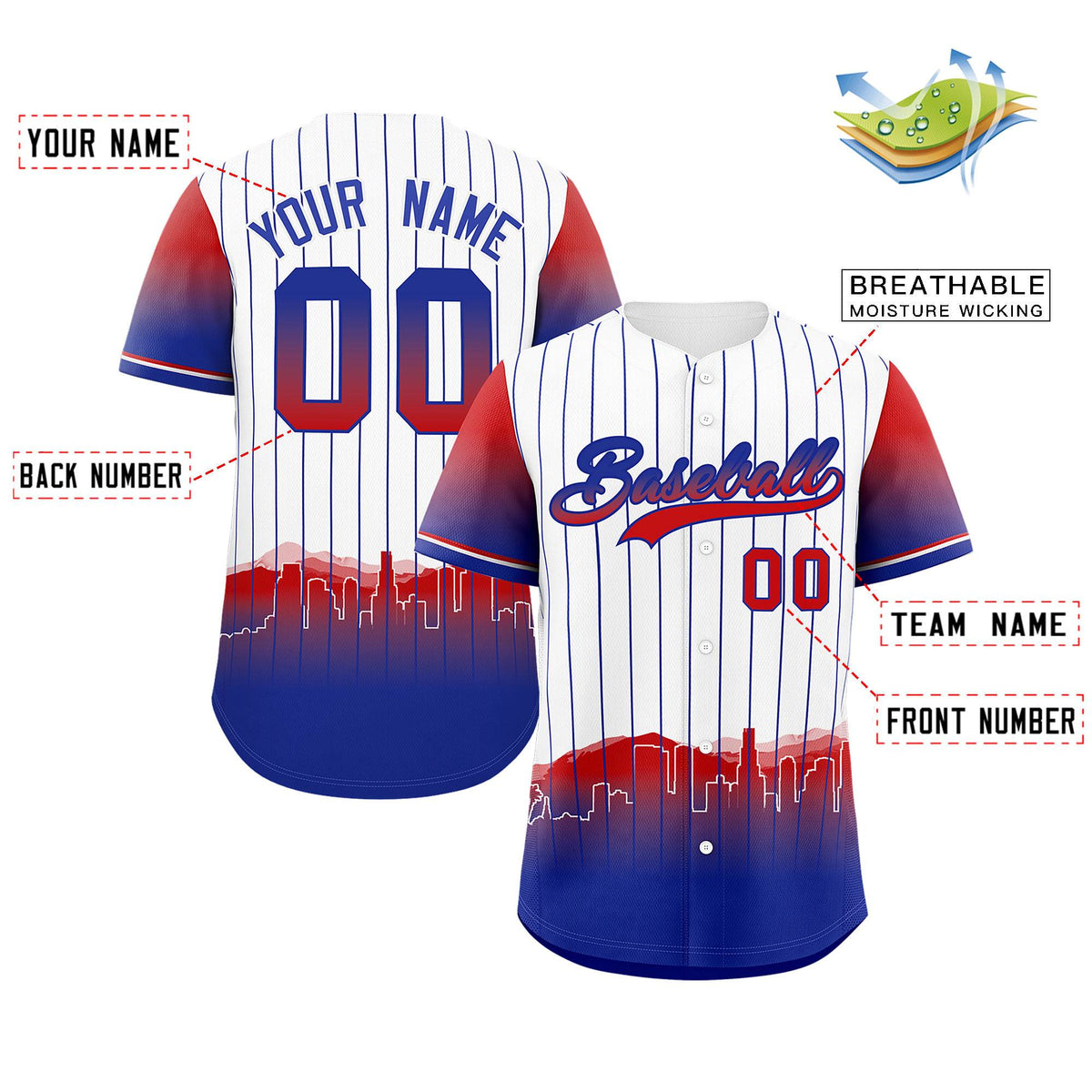Custom White Los Angeles City Silhouette Authentic Baseball Jersey