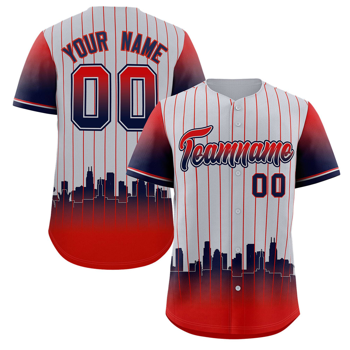 Custom Gray Los Angeles City Silhouette Authentic Baseball Jersey