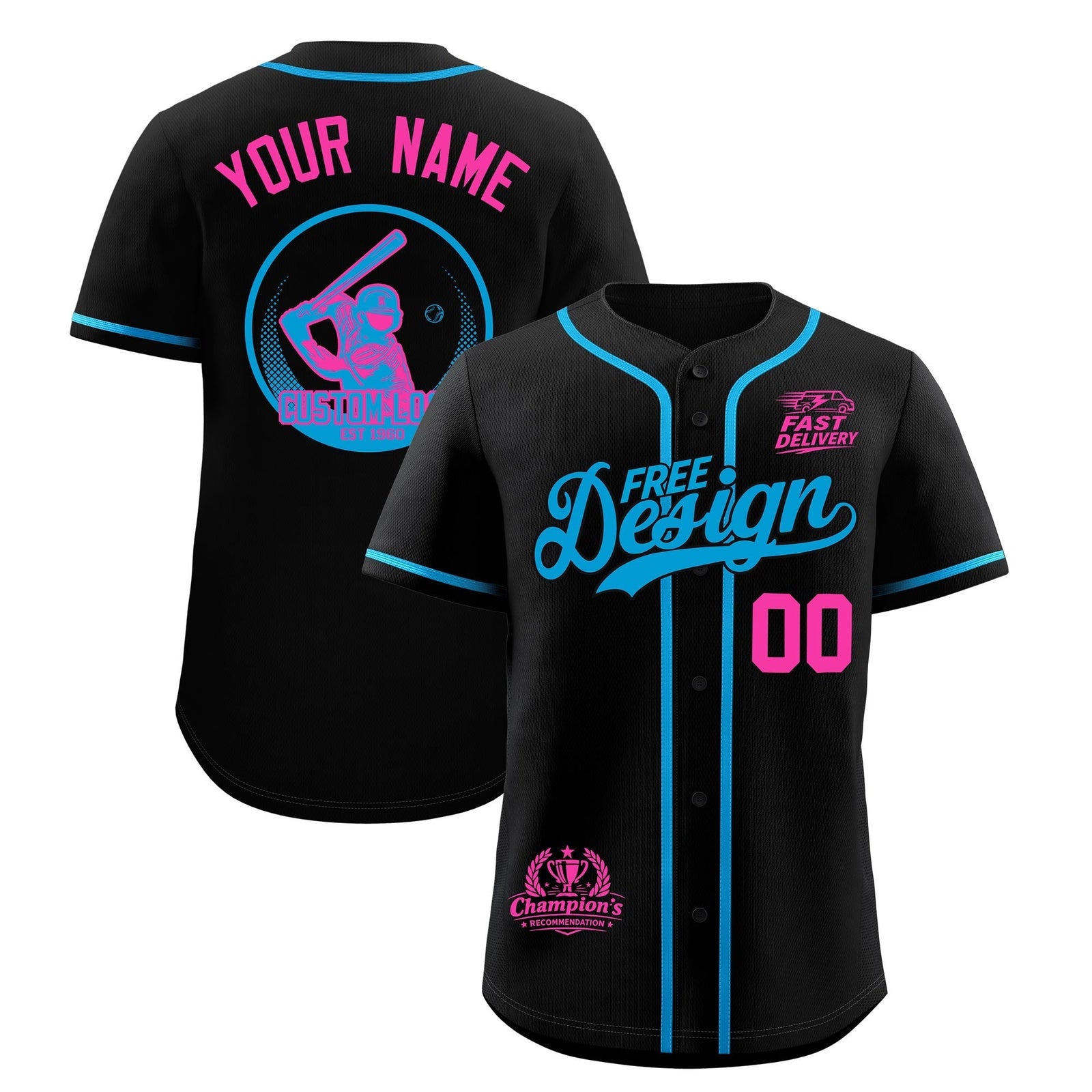 Custom Black Blue Classic Style Stitched Sports Uniform Personalized For Teams Baseball Jersey| KXKSHOP