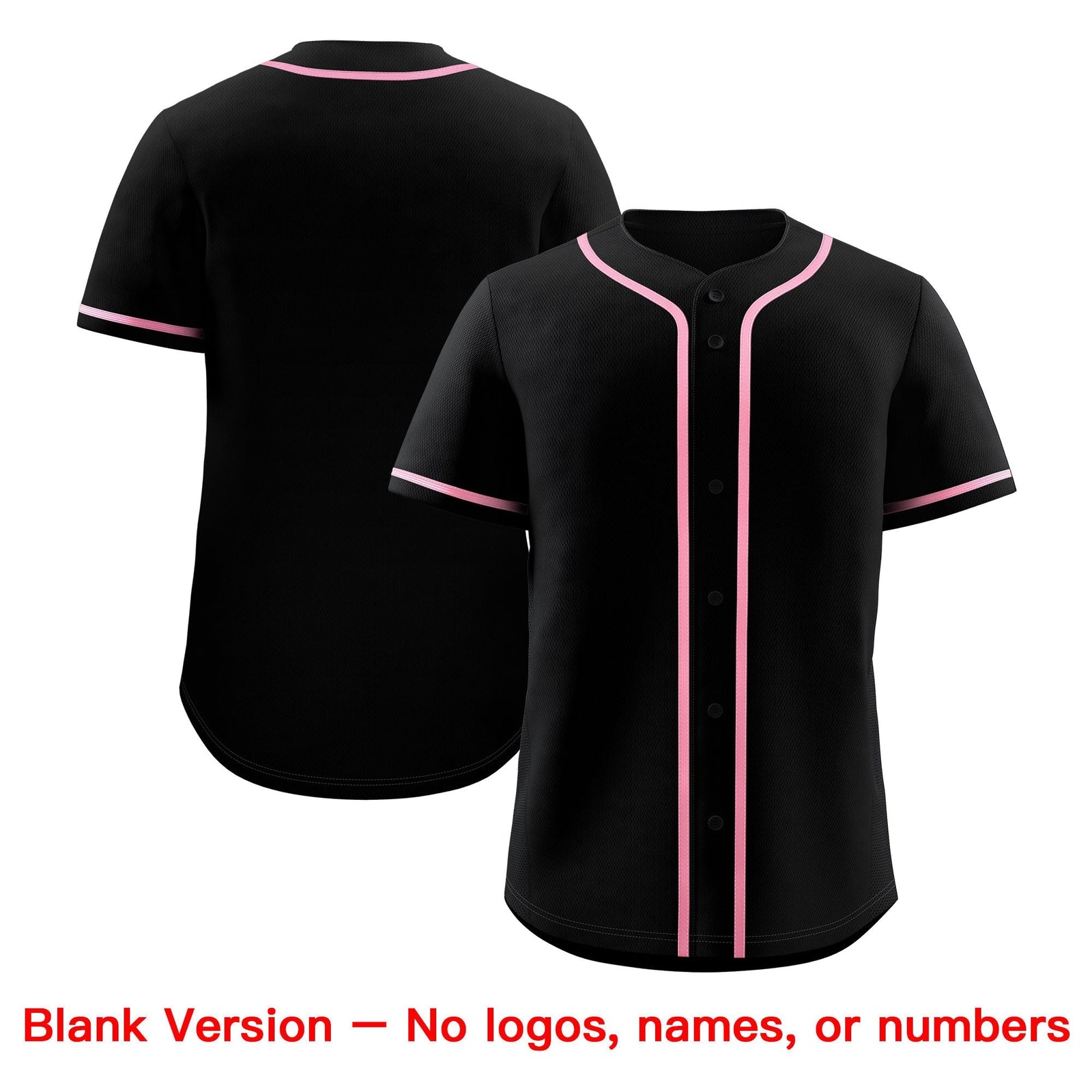 Custom Black Light Pink Classic Style Stitched Sports Uniform Personalized For Teams Baseball Jersey| KXKSHOP