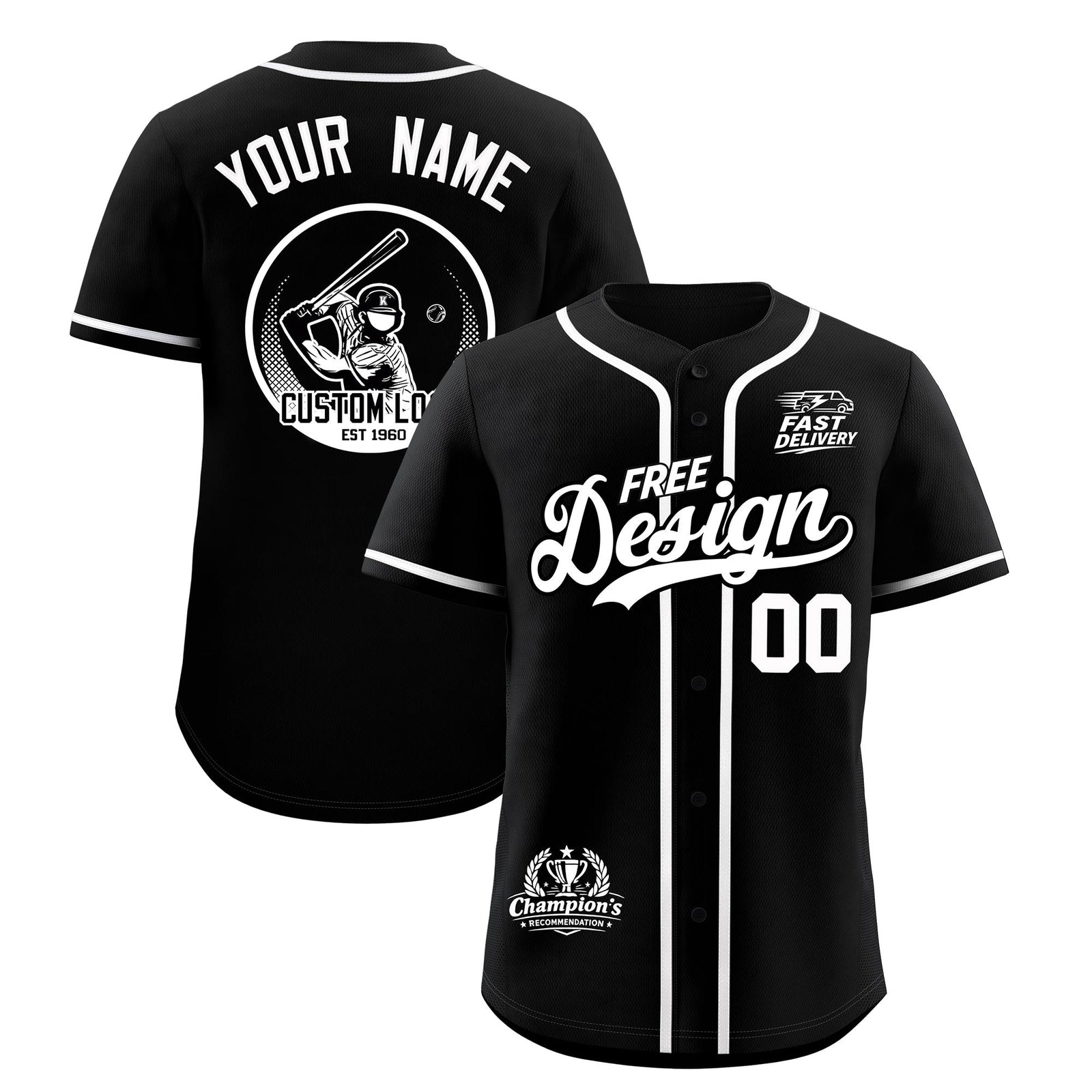 Custom Black White Classic Style Stitched Sports Uniform Personalized For Teams Baseball Jersey| KXKSHOP